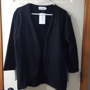 NWT Nommo Black 3/4 Sleeve Cardigan/Blazer
